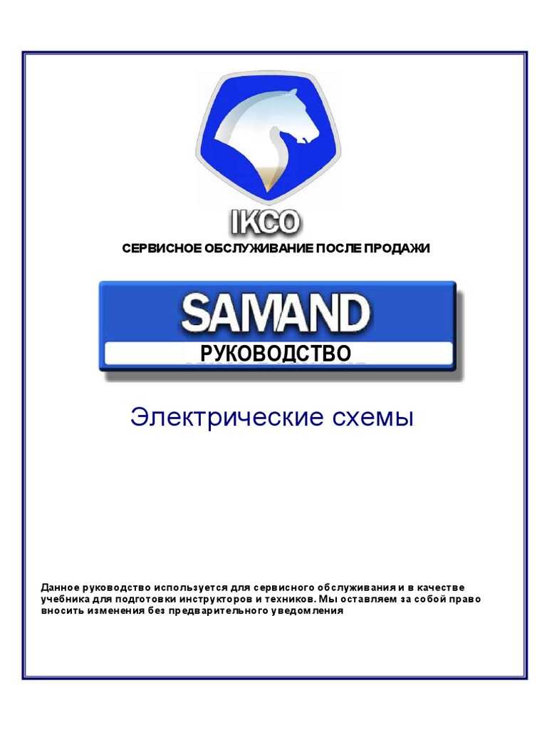 Органы управления и контроля iran khodro samand с 2000 года