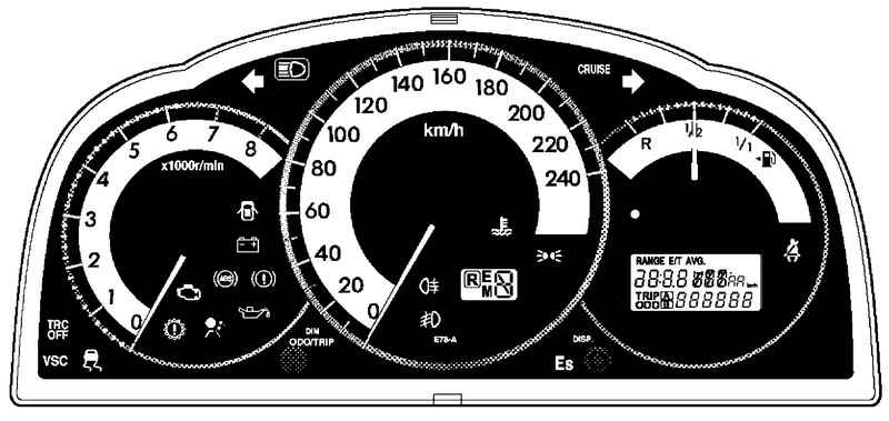 Панель приборов тойота королла 120 обозначения