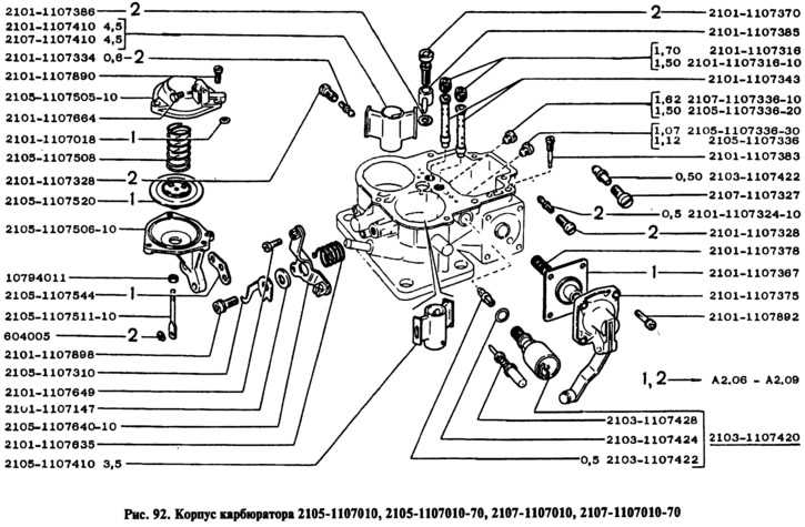 Схема карбюратора дааз 2107