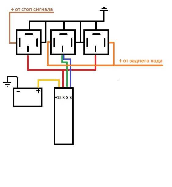 Схема проводки стоп сигналов