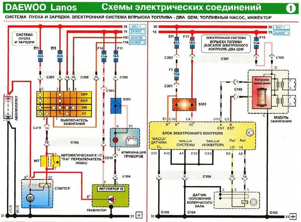 Ланос схема предохранителей и реле - 90 фото