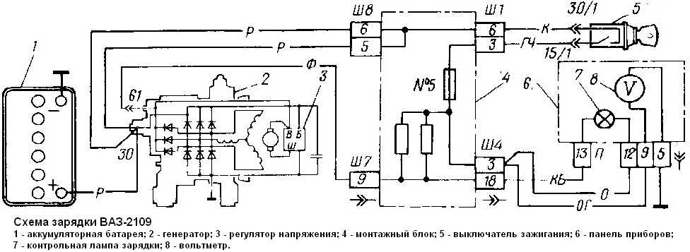 Схема возбуждения генератора ваз 2110