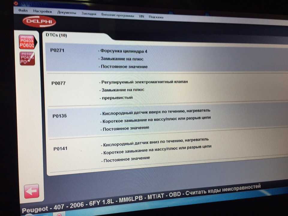 Коды ошибок peugeot — расшифровка. симптомы. причины.
