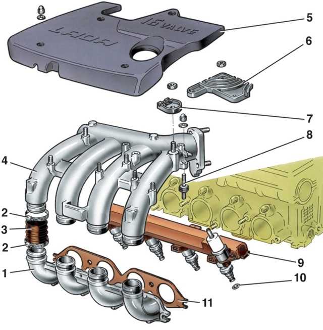 Схема двигателя ваз 2110 16 клапанов