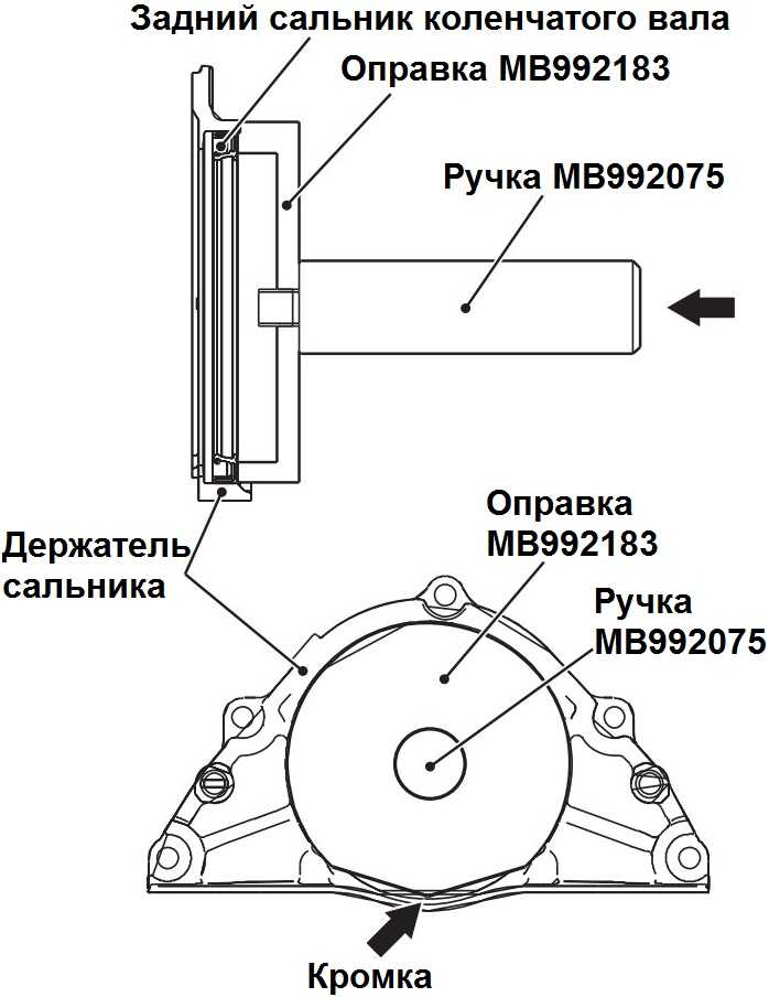 Сальник коленвала передний где находится схема