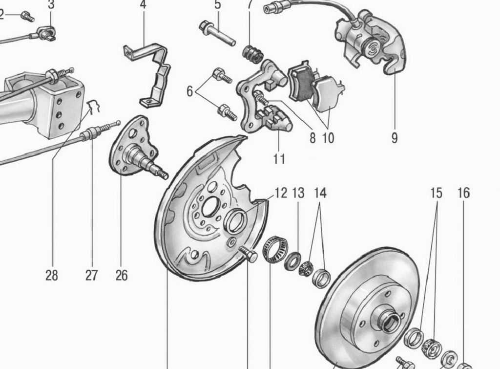 Схема задних колодок ока - 86 фото