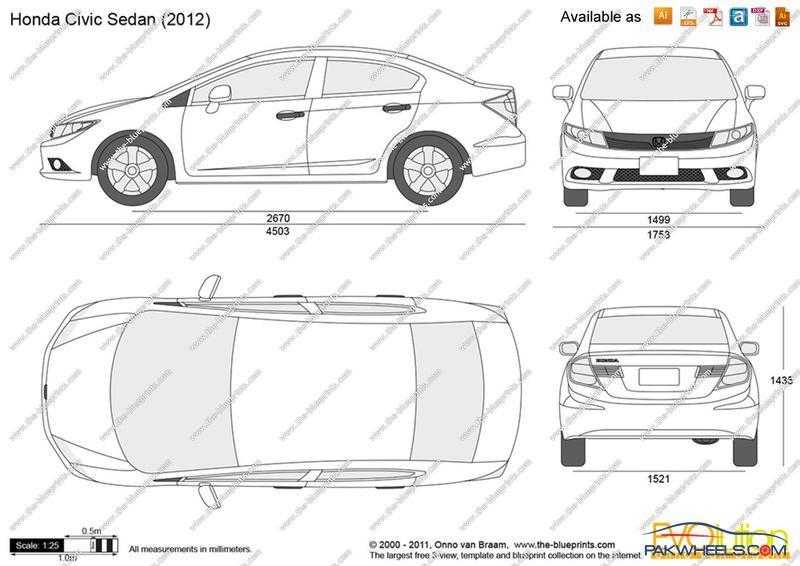 Хонда цивик чертеж