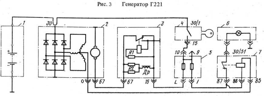 Схема генератора г250