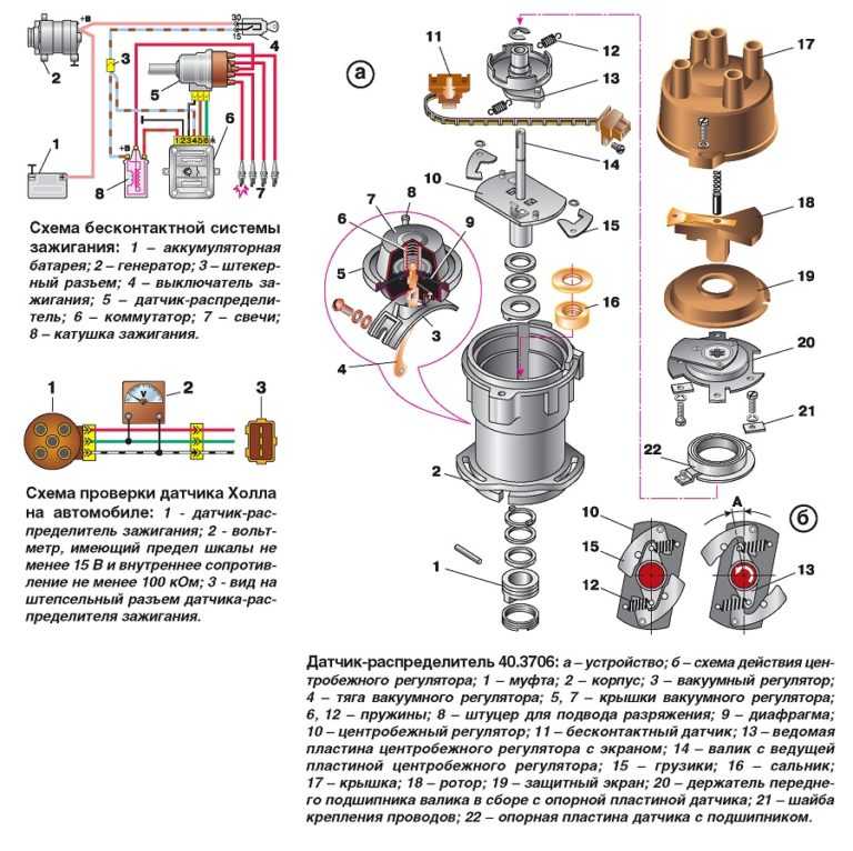 Схема работы контактно транзисторной системы зажигания