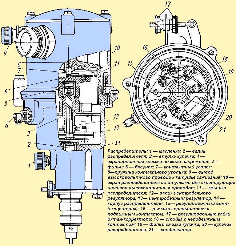 Схема системы зажигания на зил 130