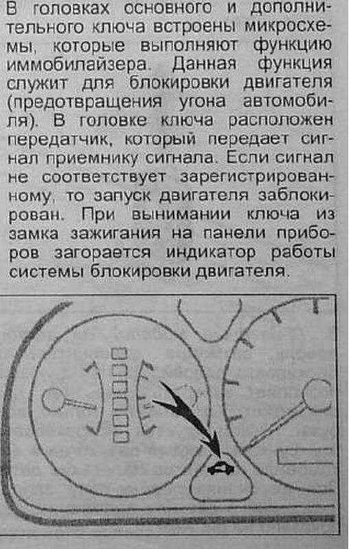 Противоугонная система nats мигает индикатор