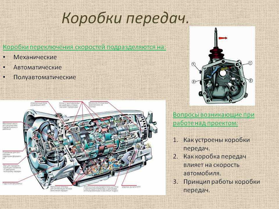 Коробка передач автомат схема
